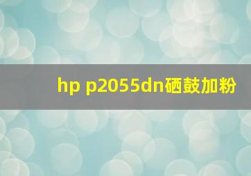 hp p2055dn硒鼓加粉